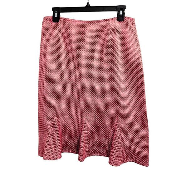Emma James Dresses & Skirts - Tweed Knee Length Pink Wool Pleated Skirt. Size 8. Glinda vibes.